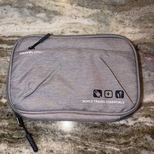 Travelon Gray World Travel Essentials Pouch